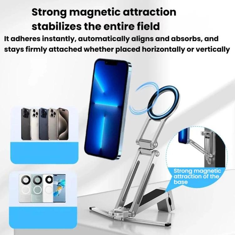 Foldable Ultra-Thin Desktop Phone Magnetic Stand Portable Tripod Phone Mount