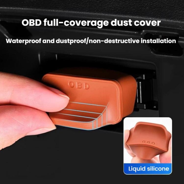 5pcs Universal Car OBD Protective Cover Silicone Dustproof Protective Cap