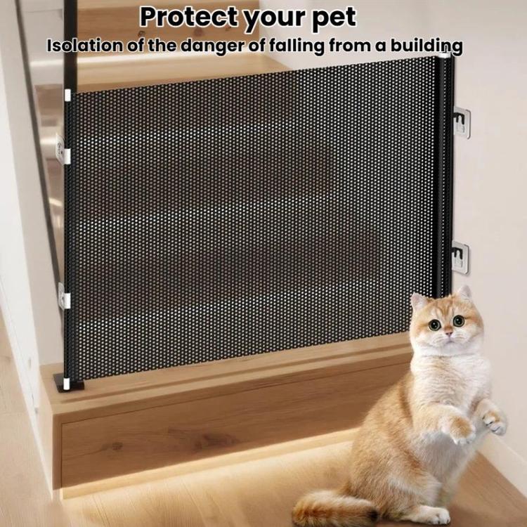 Anti-Jump Retractable Pet Gate Pet Barrier Anti-Escape Door Panel For Cats, 40 x 125cm, 45 x 125cm, 50 x 125cm, 58 x 125cm, 68 x125cm, 75 x 140cm, 85 x 140cm