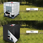 210D Oxford Fabric IBC Tote Cover for 1000L Tank Waterproof, Dustproof & Thermal Insulation Cover with Zipper and Buckles