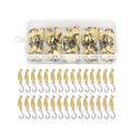 30pcs /Box Tin-plated Spinner Lure Fishing Tackle Hard Bait Bio-mimetic Spinner Lure, Gold 2.5g, Gold 3.5g, Gold 5g, Silver 2.5g, Silver 3.5g, Silver 5g – Durable Build, Easy to Use Gold 2.5g