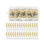 30pcs /Box Tin-plated Spinner Lure Fishing Tackle Hard Bait Bio-mimetic Spinner Lure, Gold 2.5g, Gold 3.5g, Gold 5g, Silver 2.5g, Silver 3.5g, Silver 5g – Durable Build, Easy to Use Gold 2.5g