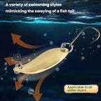 30pcs /Box Tin-plated Spinner Lure Fishing Tackle Hard Bait Bio-mimetic Spinner Lure, Gold 2.5g, Gold 3.5g, Gold 5g, Silver 2.5g, Silver 3.5g, Silver 5g – Durable Build, Easy to Use