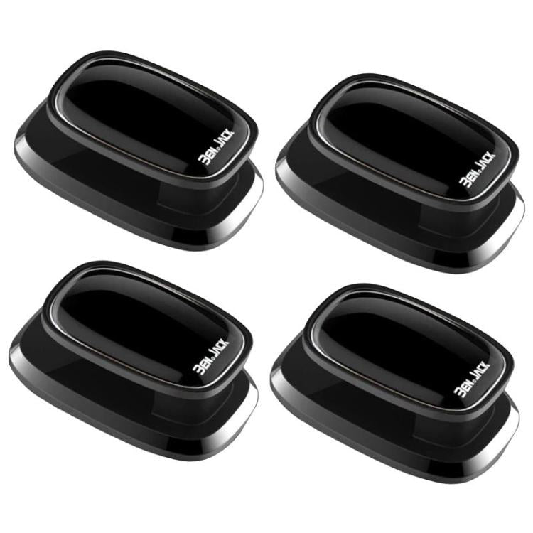 BEN.JACK BAL190409 4pcs Mini Multifunctional Car Hook Self-Adhesive Wall Hook For Home Use Black