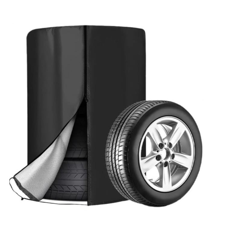 Universal Dust Proof Tire Shield Protective Tarp for Vehicle's 4 Tires Waterproof 420D Oxford Fabric, D65xH90cm, D73xH110cm, D85xH120cm D65xH90cm