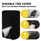 Universal Dust Proof Tire Shield Protective Tarp for Vehicle's 4 Tires Waterproof 420D Oxford Fabric, D65xH90cm, D73xH110cm, D85xH120cm