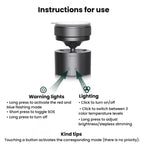 BEN.JACK BAL251102A Multi-Color Adjustable Magnetic Car Reading Light Multifunctional Detachable Roof Light