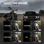 5.75-Inch High-Power Motorcycle Headlight With Flowing Light And Cut-Line Halo, R26