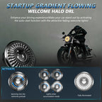 5.75-Inch High-Power Motorcycle Headlight With Flowing Light And Cut-Line Halo, R26