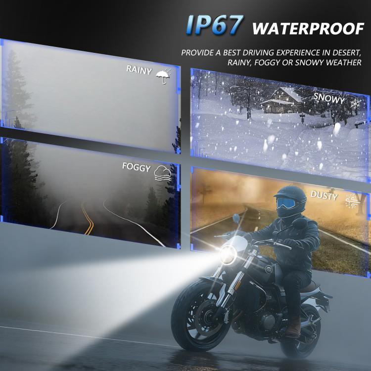 5.75-Inch High-Power Motorcycle Headlight With Flowing Light And Cut-Line Halo, R26