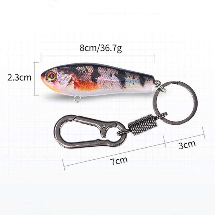 Fish-shaped Key Chain Keyring Alloy Lure Style Keyring, No. 1, No. 2, No. 3, No. 4, No. 5, No. 6 – Durable Build, Easy to Use