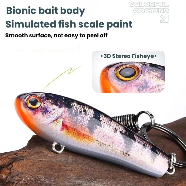 Fish-shaped Key Chain Keyring Alloy Lure Style Keyring, No. 1, No. 2, No. 3, No. 4, No. 5, No. 6 – Durable Build, Easy to Use