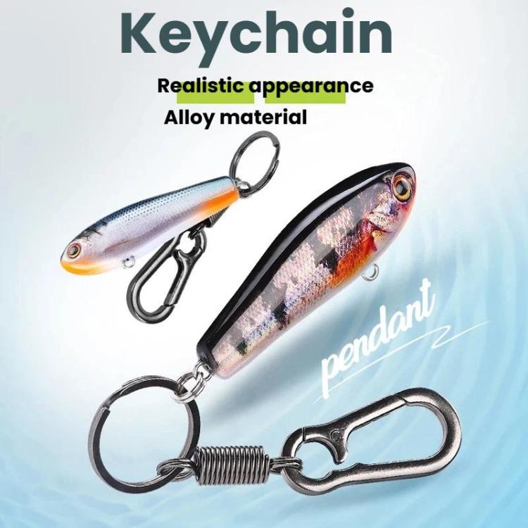 Fish-shaped Key Chain Keyring Alloy Lure Style Keyring, No. 1, No. 2, No. 3, No. 4, No. 5, No. 6 – Durable Build, Easy to Use
