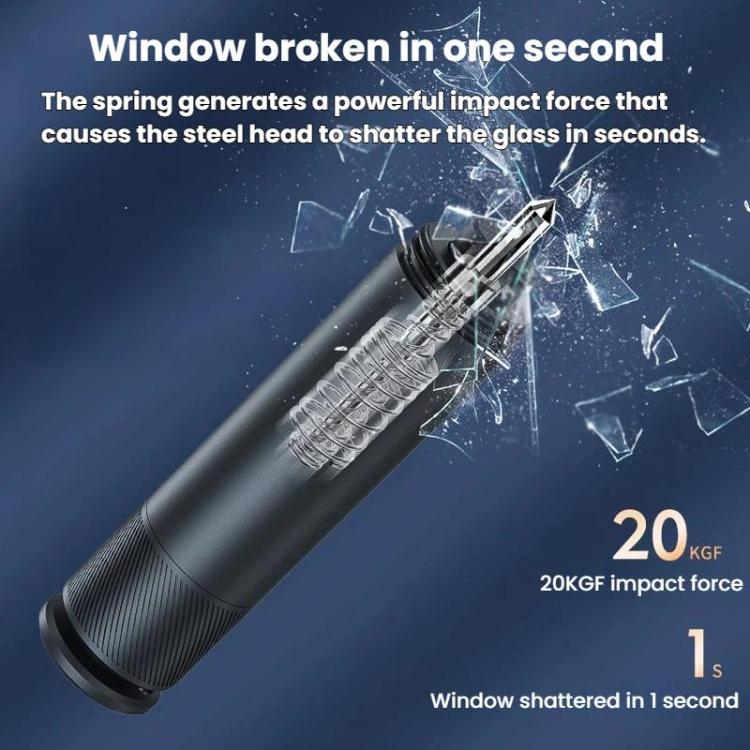 Iforce H1 3-In-1 Safety Hammer Window Breaker Keychain Car Safety Emergency Tool – Aluminum Alloy