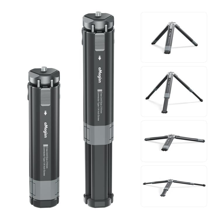 aMagisn Metal Extendable Tripod Stand for Sports Cameras, Mirrorless Cameras & Smartphones, AM38 AM38