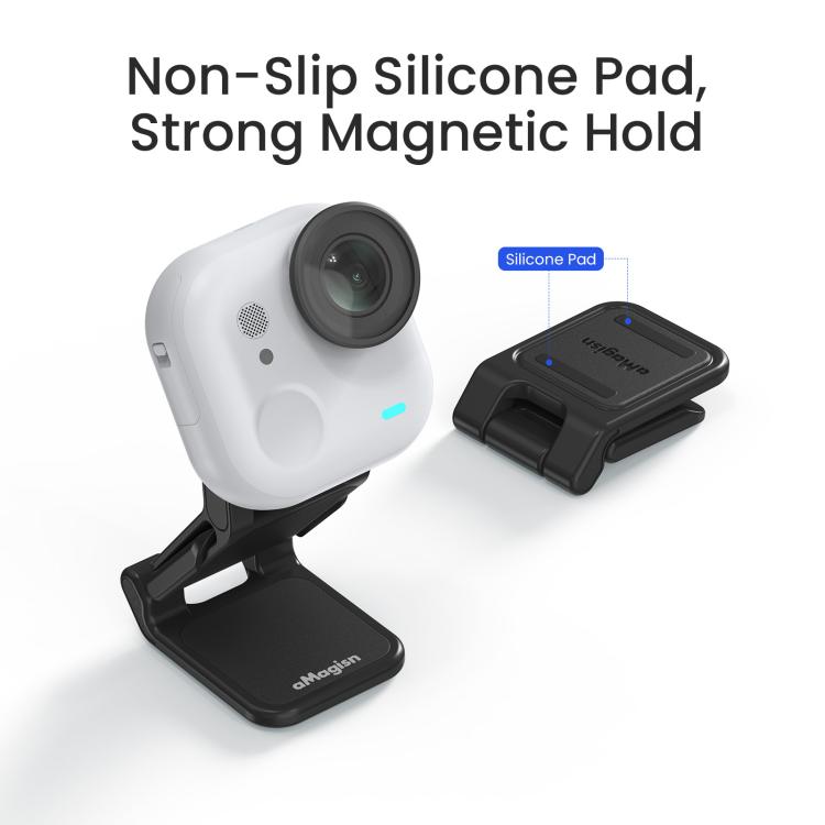 For Insta360 GO Ultra Magnetic Easy Clip AMagisn Mount 180-Degree Adjustable Angle For Flexible POV Shooting – Lanyard, Magnetic, Non-slip
