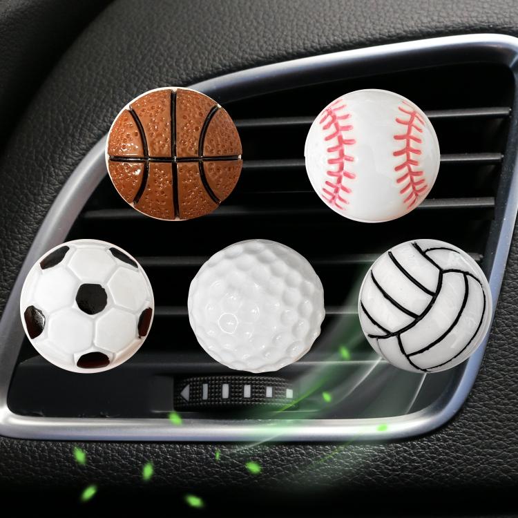 Car Air Outlet Aroma Diffuser Ball Decorative Ornaments, Basketball, Football, Volleyball, Baseball, Golf Ball – Durable Build, Easy to Use