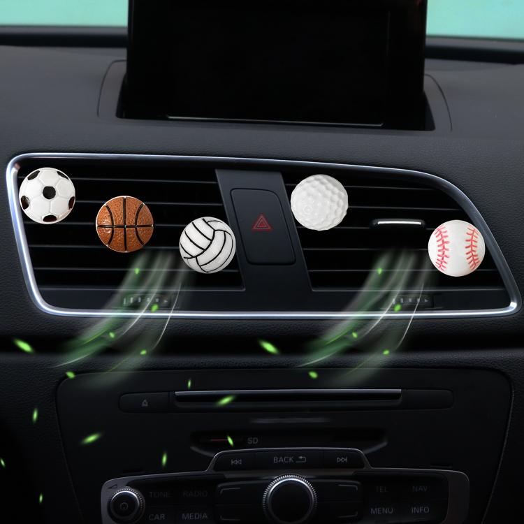 Car Air Outlet Aroma Diffuser Ball Decorative Ornaments, Basketball, Football, Volleyball, Baseball, Golf Ball – Durable Build, Easy to Use