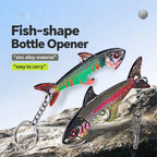 Fish-shaped Bottle Opener Metal Iron Plate Bait Shape Key Chain Hanging Bag Accessories, Sardine, Herring, Juvenile Bass, Rainbow Trout, Zebrafish – Wear-resistant