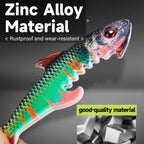 Fish-shaped Bottle Opener Metal Iron Plate Bait Shape Key Chain Hanging Bag Accessories, Sardine, Herring, Juvenile Bass, Rainbow Trout, Zebrafish – Wear-resistant