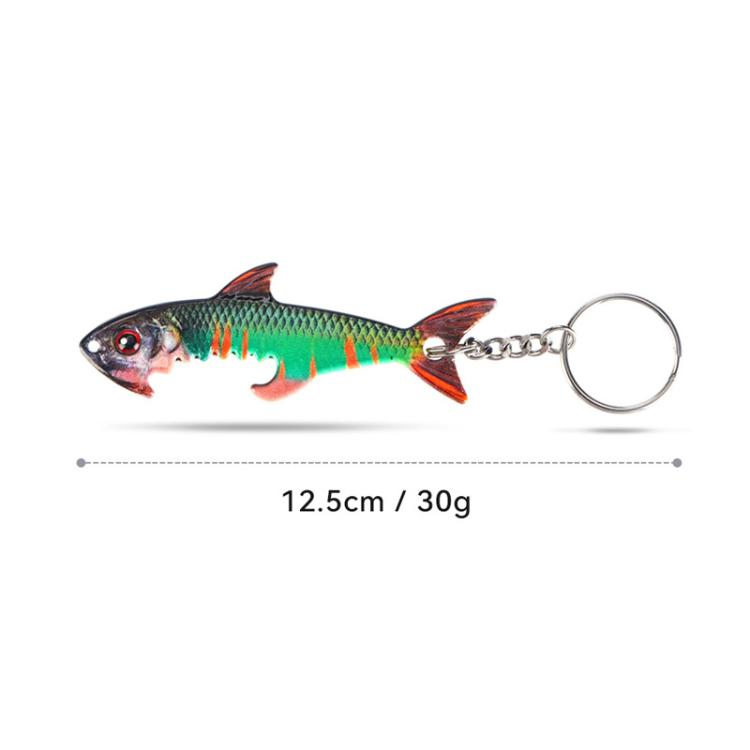 Fish-shaped Bottle Opener Metal Iron Plate Bait Shape Key Chain Hanging Bag Accessories, Sardine, Herring, Juvenile Bass, Rainbow Trout, Zebrafish – Wear-resistant