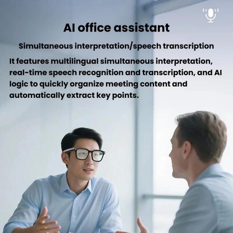V03-T6 Smart Glasses Support 8MP Camera, Video Recording, Audio Recording & AI Translation – Magnetic, Bluetooth