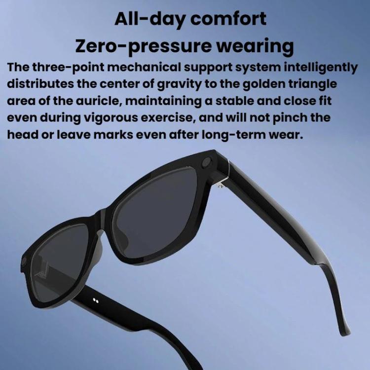 V03-T6 Smart Glasses Support 8MP Camera, Video Recording, Audio Recording & AI Translation – Magnetic, Bluetooth