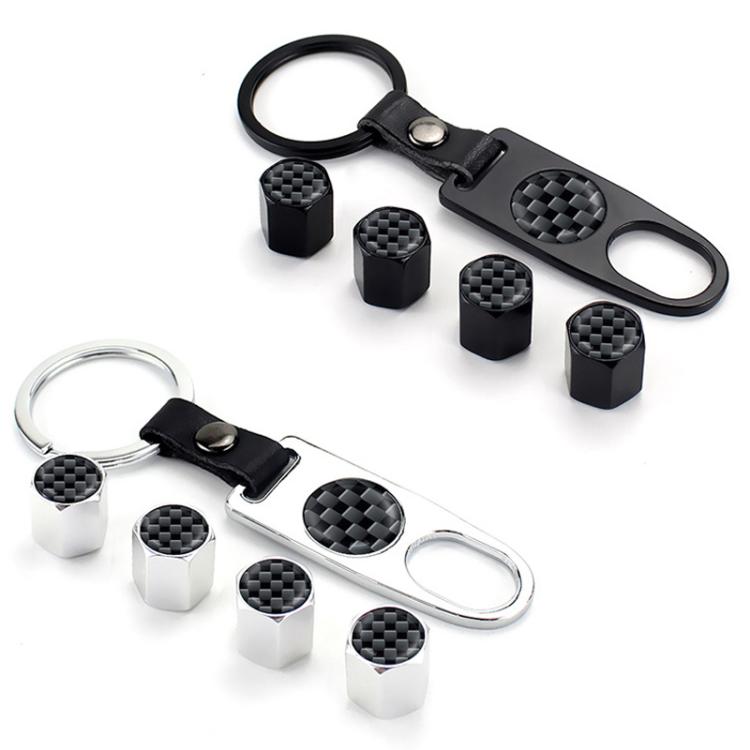 Automotive Carbon Fiber Textured Valve Stems Universal Cap