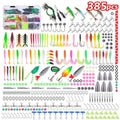 Lure Set Multi-jointed Minnow Artificial Lure Crankbait Hook Fishing Tackle Tools, 385pcs /Box 385pcs Box