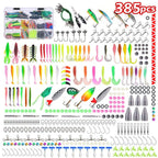 Lure Set Multi-jointed Minnow Artificial Lure Crankbait Hook Fishing Tackle Tools, 385pcs /Box 385pcs Box