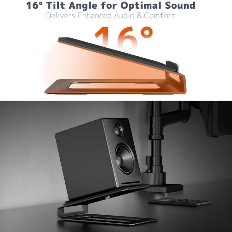 KXD251022 Desktop Metal Angled Speaker Stand For 3-6 Inch Speakers, KXD251022 – Durable Build, Easy to Use