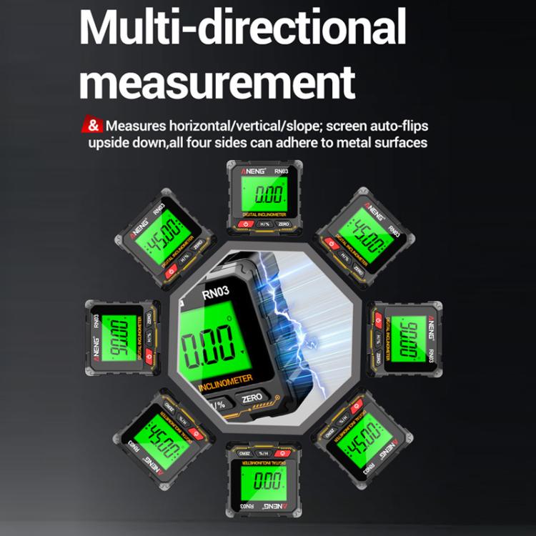 ANENG Digital Display Magnetic Inclinometer Laser Level, RN03