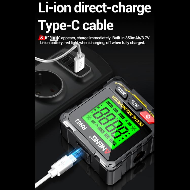 ANENG Digital Display Magnetic Inclinometer Laser Level, RN03