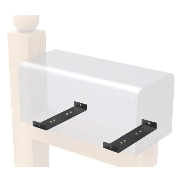 Heavy Iron Mailbox Mounting Bracket Supports Large Mailboxes Up To 8-Inch Wide, 200x50x17mm – Durable Build, Easy to Use 200x50x17mm