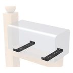 Heavy Iron Mailbox Mounting Bracket Supports Large Mailboxes Up To 8-Inch Wide, 200x50x17mm – Durable Build, Easy to Use 200x50x17mm