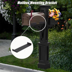 Heavy Iron Mailbox Mounting Bracket Supports Large Mailboxes Up To 8-Inch Wide, 200x50x17mm – Durable Build, Easy to Use