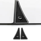 1pair Universal Car Door Corner Bumper Guards Anti-Scratch Decorative Stickers Black
