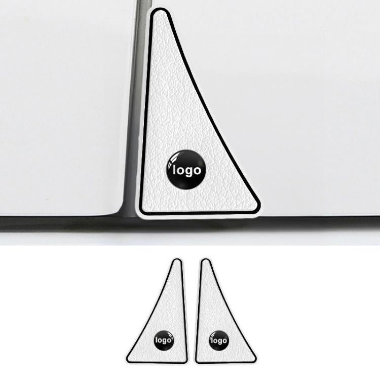 1pair Universal Car Door Corner Bumper Guards Anti-Scratch Decorative Stickers – Waterproof, Anti-Scratch White