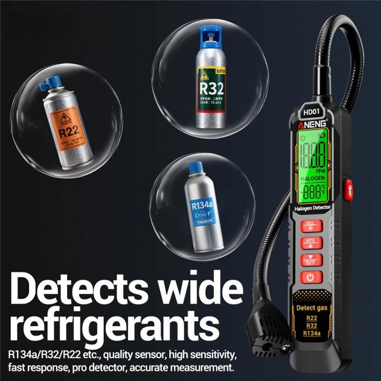 ANENG Air Conditioner Refrigerant Car Halogen Leak Detector, Battery, Rechargeable – Durable Build, Easy to Use