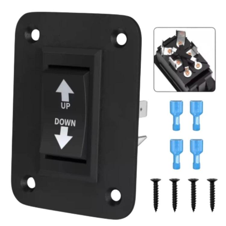 Car Modified 4-Pin Double Reset Lift Switch Rocker Switch Panel, KCD2-7 UP-DOWN KCD2-7 UP-DOWN