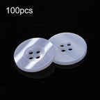 100pcs Pearlescent Resin 4-Hole Buttons Round Decorative Buttons For Shirt Cuffs, Wide Edge 1cm, Wide Edge 1.15cm, Wide Edge 1.25cm, Wide Edge 1.5cm, Wide Edge 1.8cm, Wide Edge 2cm, Fine Edge 1cm, Fine Edge 1.15cm, Fine Edge 1.25cm, Fine Edge 1.5cm...... Wide Edge 1cm
