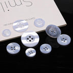 100pcs Pearlescent Resin 4-Hole Buttons Round Decorative Buttons For Shirt Cuffs, Wide Edge 1cm, Wide Edge 1.15cm, Wide Edge 1.25cm, Wide Edge 1.5cm, Wide Edge 1.8cm, Wide Edge 2cm, Fine Edge 1cm, Fine Edge 1.15cm, Fine Edge 1.25cm, Fine Edge 1.5cm......