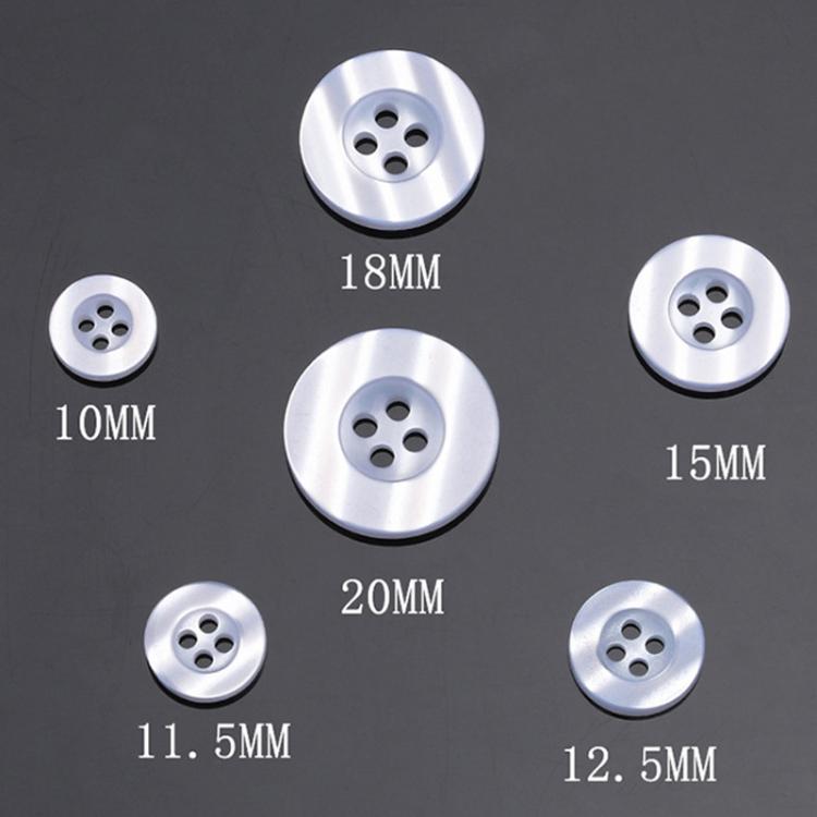 100pcs Pearlescent Resin 4-Hole Buttons Round Decorative Buttons For Shirt Cuffs, Wide Edge 1cm, Wide Edge 1.15cm, Wide Edge 1.25cm, Wide Edge 1.5cm, Wide Edge 1.8cm, Wide Edge 2cm, Fine Edge 1cm, Fine Edge 1.15cm, Fine Edge 1.25cm, Fine Edge 1.5cm......