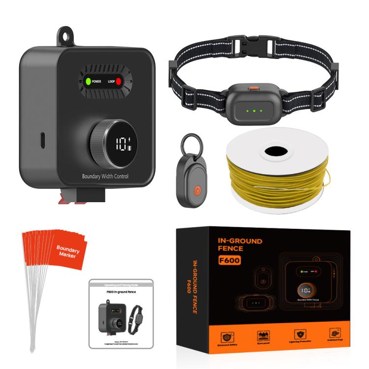 F600 Outdoor Pet Wired Electric Dog Fence 10-Level Precision Boundary Control, F600 – Waterproof F600
