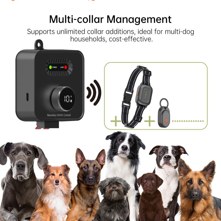 F600 Outdoor Pet Wired Electric Dog Fence 10-Level Precision Boundary Control, F600 – Waterproof