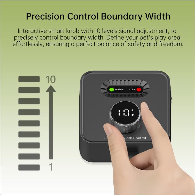 F600 Outdoor Pet Wired Electric Dog Fence 10-Level Precision Boundary Control, F600 – Waterproof