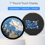 Waveshare 7inch Round HDMI Capacitive Touch Display, 1080x1080 LCD, 10-Point Multi-Touch For Raspberry Pi Arduino DIY, 7inch 1080x1080 LCD – Touch Control, Tempered Glass, TPU