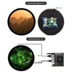 Waveshare 7inch Round HDMI Capacitive Touch Display, 1080x1080 LCD, 10-Point Multi-Touch For Raspberry Pi Arduino DIY, 7inch 1080x1080 LCD – Touch Control, Tempered Glass, TPU