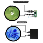 Waveshare 7inch Round HDMI Capacitive Touch Display, 1080x1080 LCD, 10-Point Multi-Touch For Raspberry Pi Arduino DIY, 7inch 1080x1080 LCD – Touch Control, Tempered Glass, TPU
