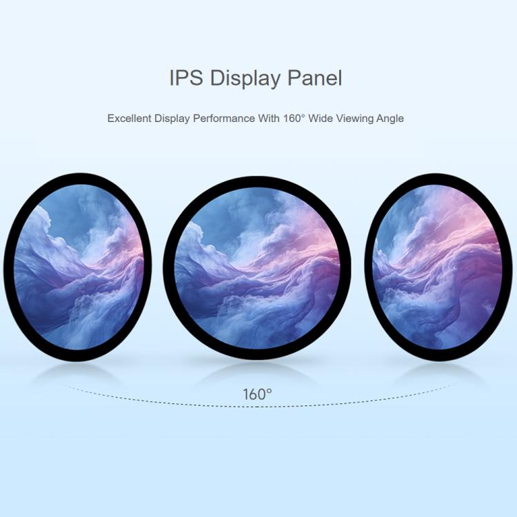 Waveshare 7inch Round HDMI Capacitive Touch Display, 1080x1080 LCD, 10-Point Multi-Touch For Raspberry Pi Arduino DIY, 7inch 1080x1080 LCD – Touch Control, Tempered Glass, TPU